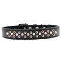 Unconditional Love Sprinkles Pearl & Orange Crystals Dog CollarBlack Size 20 UN847407